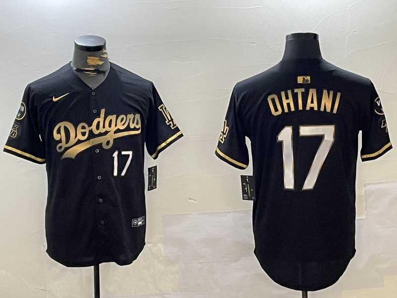 Men's Los Angeles Dodgers #17 Shohei Ohtani Black Gold World Series Champions Cool Base Stitched Baseball Jersey,We sell and wholesale Men's Los Angeles Dodgers #17 Shohei Ohtani Black Gold World Series Champions Cool Base Stitched Baseball Jersey on line form chian!